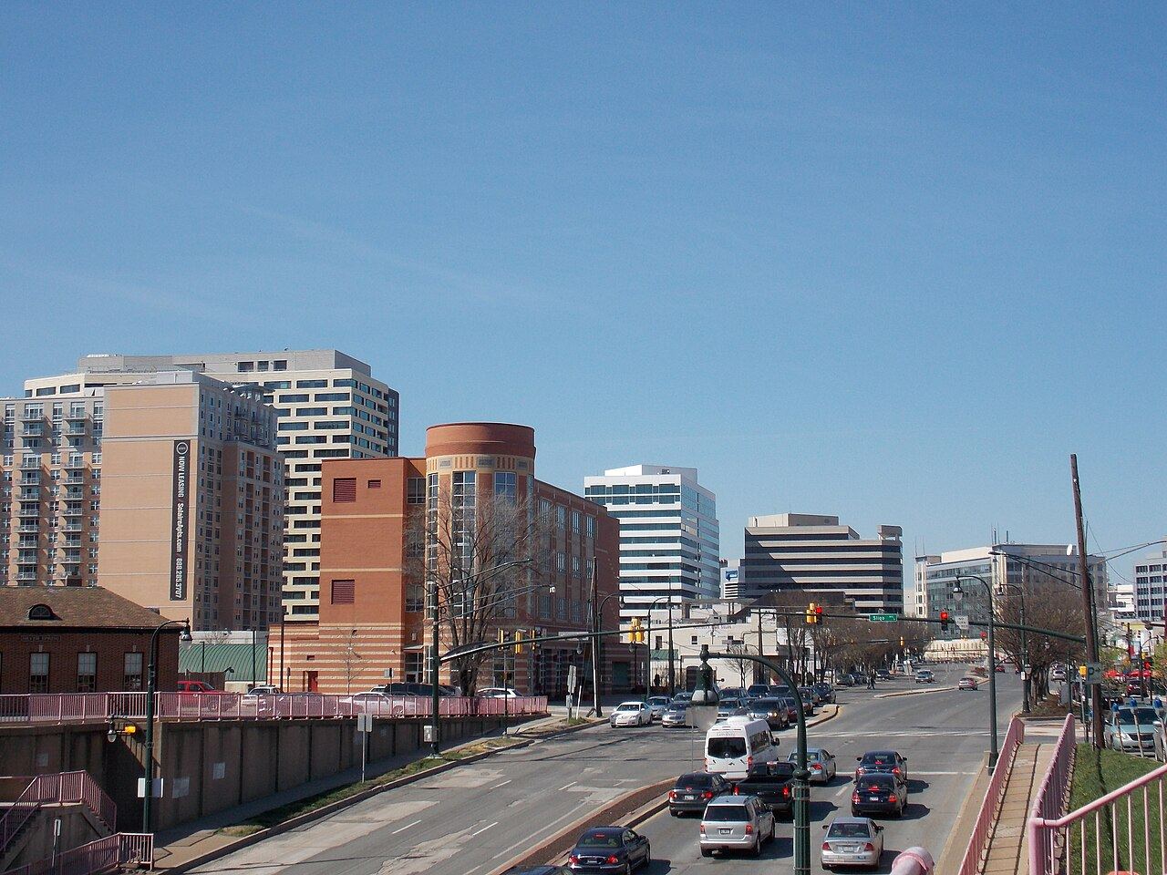 A tree-lined street in the Wheaton / Silver Spring area