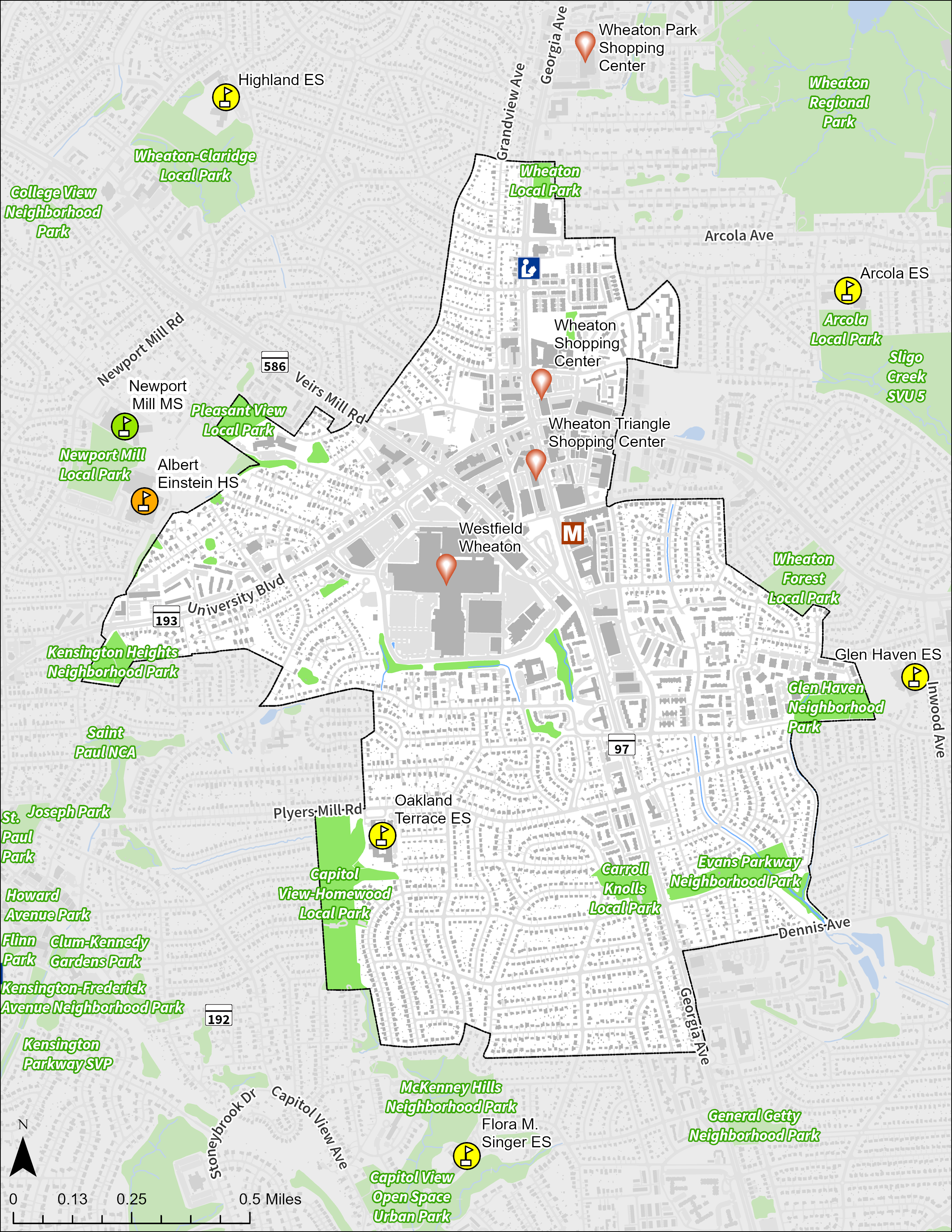 Draft Wheaton Plan Boundary Map (April 21, 2026)